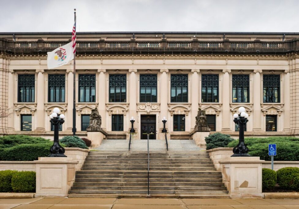 The Supreme Court of Illinois in downtown Springfield, Illinois, USA.